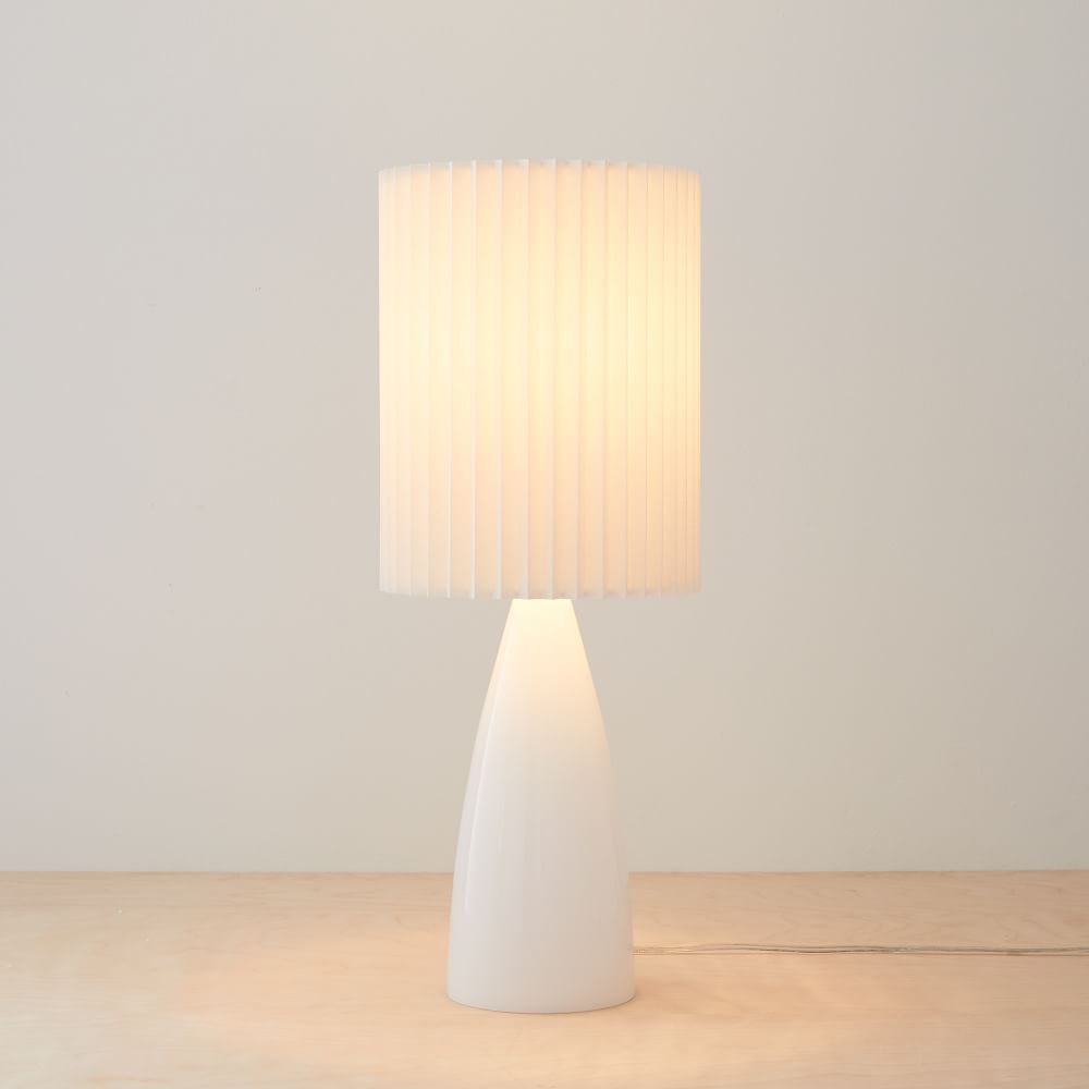 Modern Table Lamps, Bedside Lamps Ribbed Glass Table Lamp | west elm